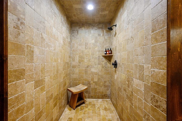 143 Honey Crisp Ln, Broken Bow, OK 74728 - full bath with recessed lighting and tiled shower