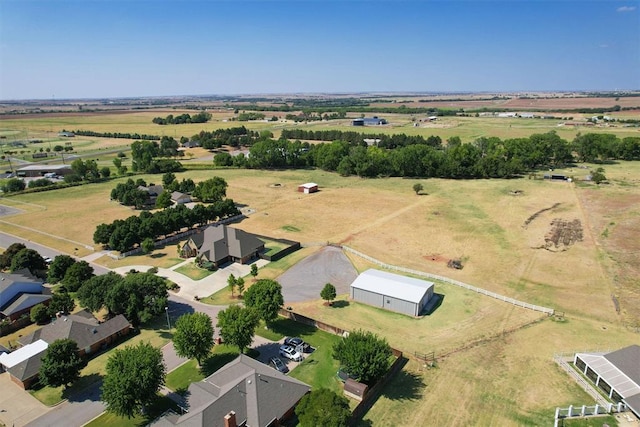 drone / aerial view featuring a rural view