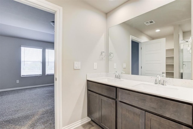 bathroom with vanity