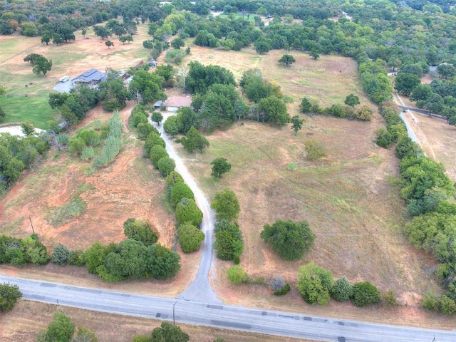 aerial view featuring a rural view