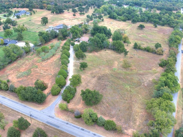 aerial view featuring a rural view