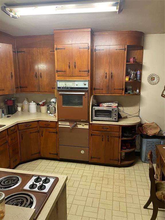 kitchen featuring white cooktop