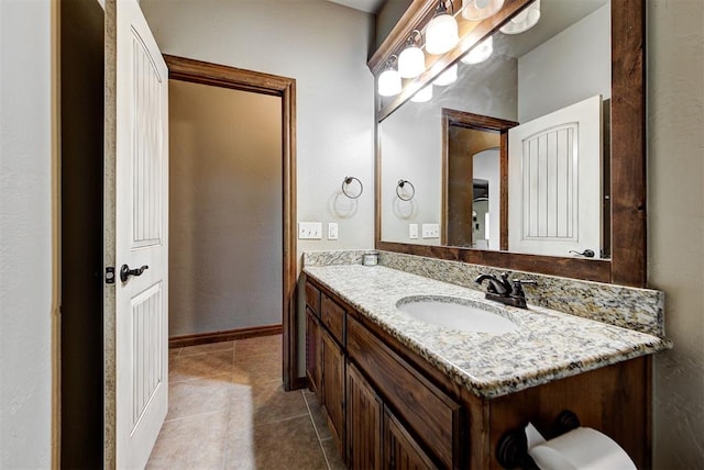 bathroom featuring vanity and tile patterned floors