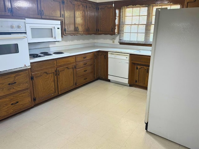 kitchen with white appliances