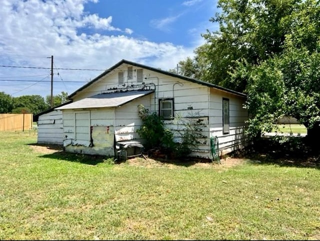 exterior space with a lawn