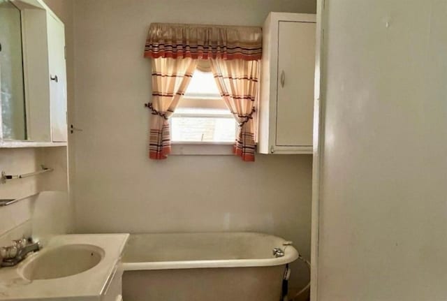 bathroom featuring a bathtub and vanity