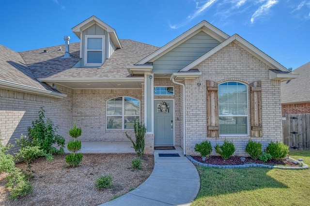 view of front of home with a front yard