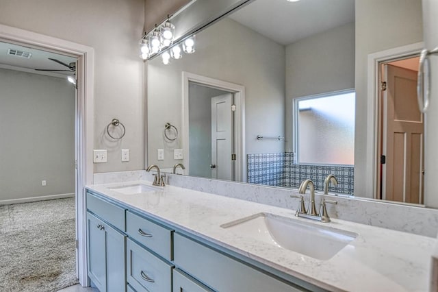 bathroom with vanity