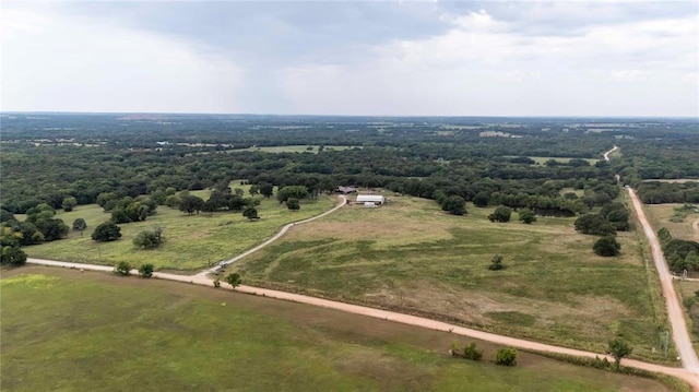 aerial view featuring a rural view