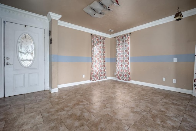 foyer with crown molding