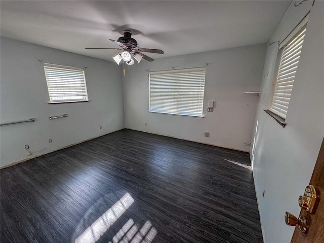 1345 State Highway 1, Hartshorne, OK 74547 - unfurnished room featuring wood finished floors and ceiling fan
