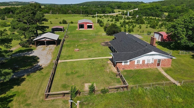 1345 State Highway 1, Hartshorne, OK 74547 - view from above of property with a heavily wooded area