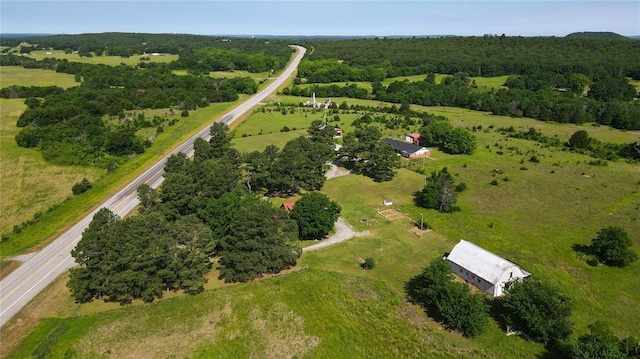 1345 State Highway 1, Hartshorne, OK 74547 - aerial overview of property's location featuring rural landscape