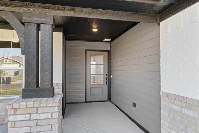 view of doorway to property