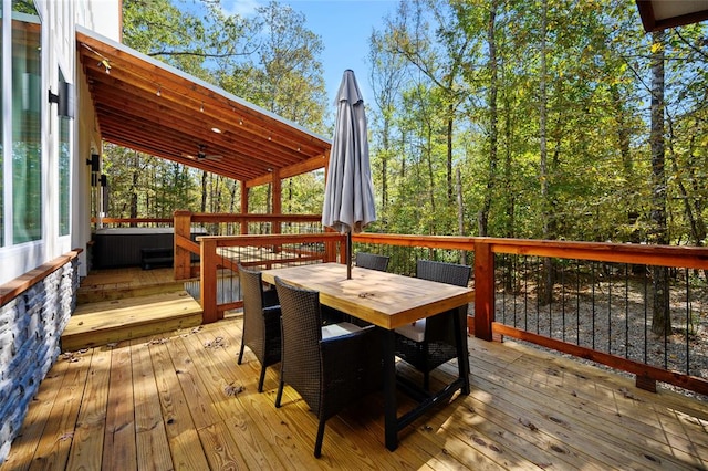 view of wooden terrace