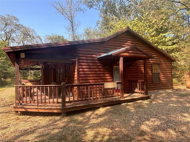 view of front of house featuring a deck