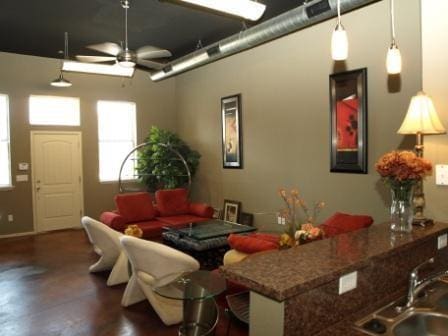 interior space with a sink