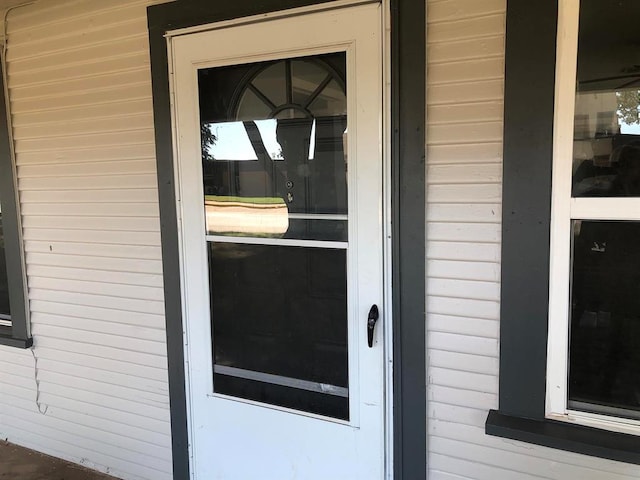 view of doorway to property