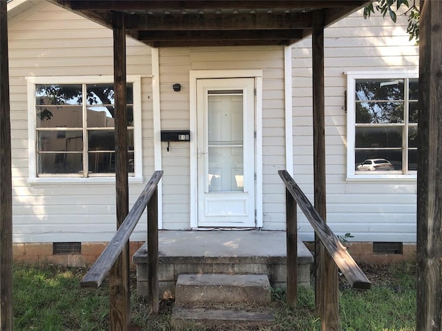 view of doorway to property