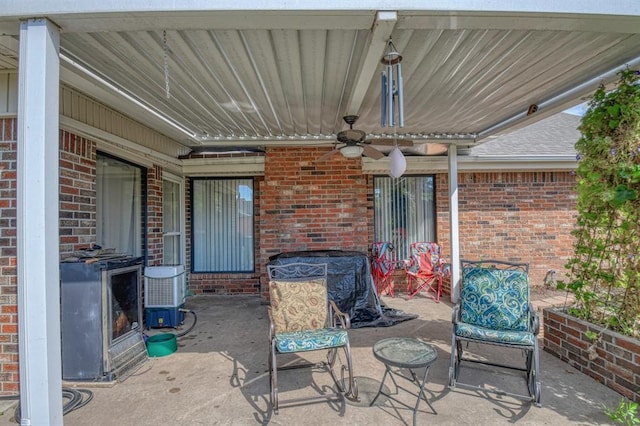 view of patio / terrace featuring a ceiling fan