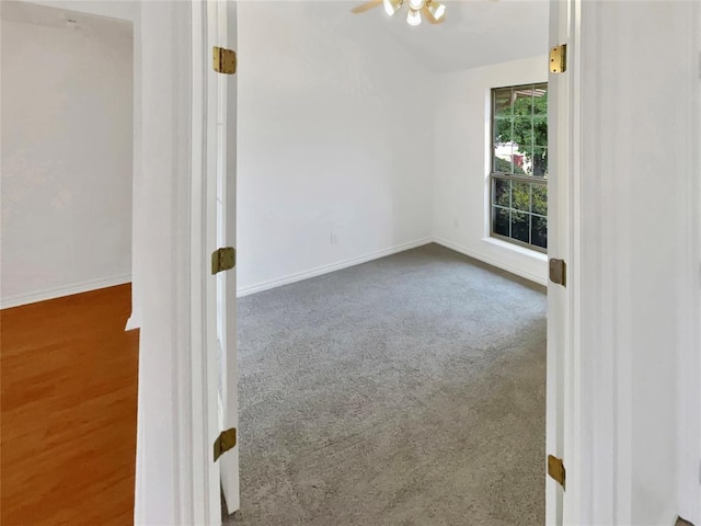 view of carpeted spare room