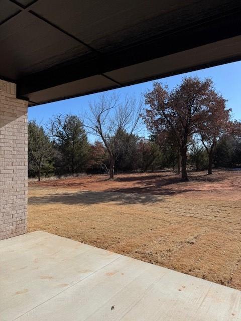 view of yard with a patio area