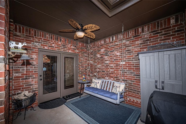 view of patio featuring area for grilling