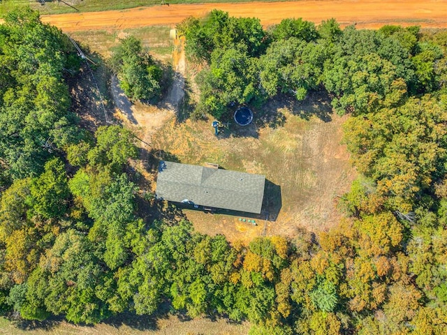 bird's eye view with a rural view