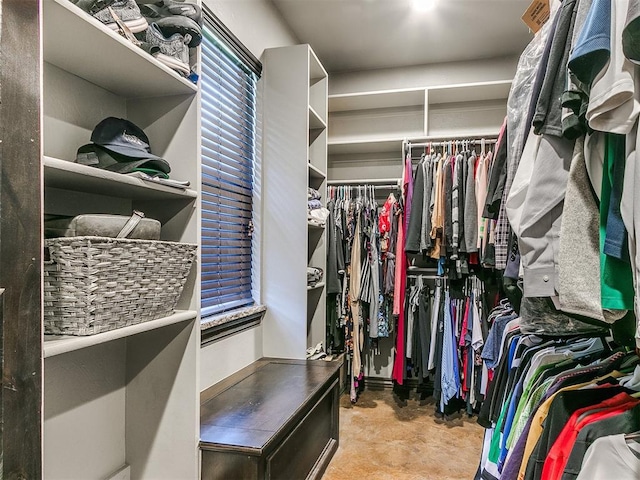 view of walk in closet