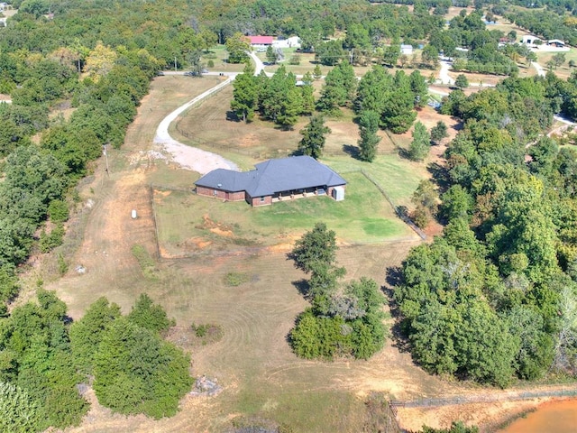 bird's eye view with a rural view