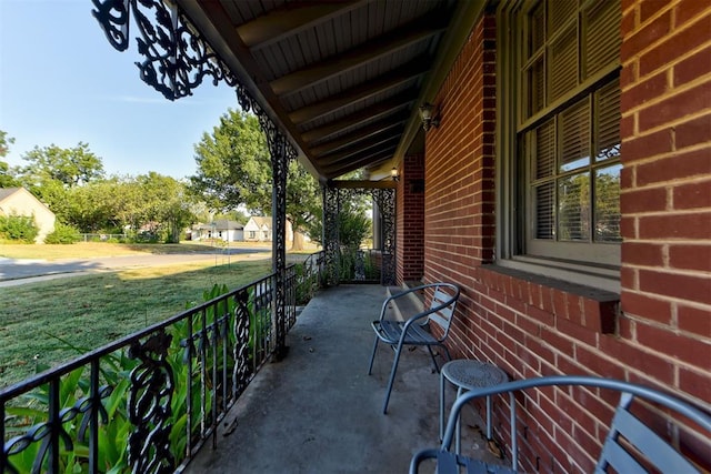 view of patio / terrace featuring covered porch