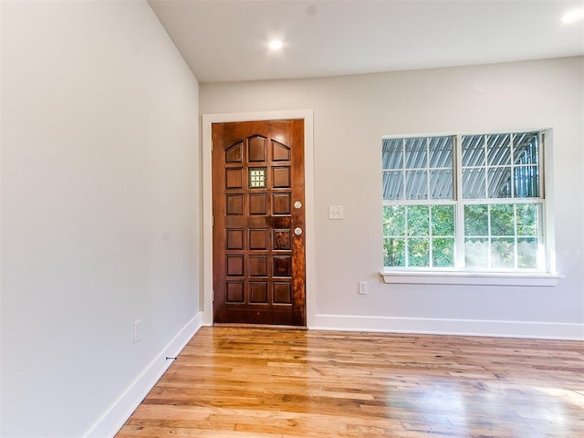 entryway featuring light hardwood / wood-style flooring