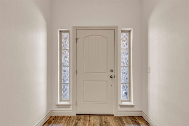 entrance foyer featuring hardwood / wood-style floors