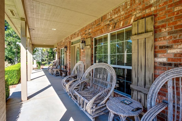 view of patio / terrace featuring covered porch