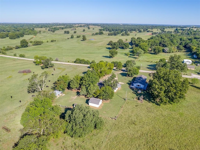 aerial view with a rural view