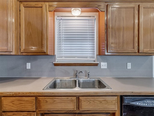 kitchen featuring black dishwasher and sink