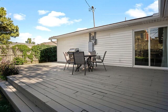 view of wooden terrace