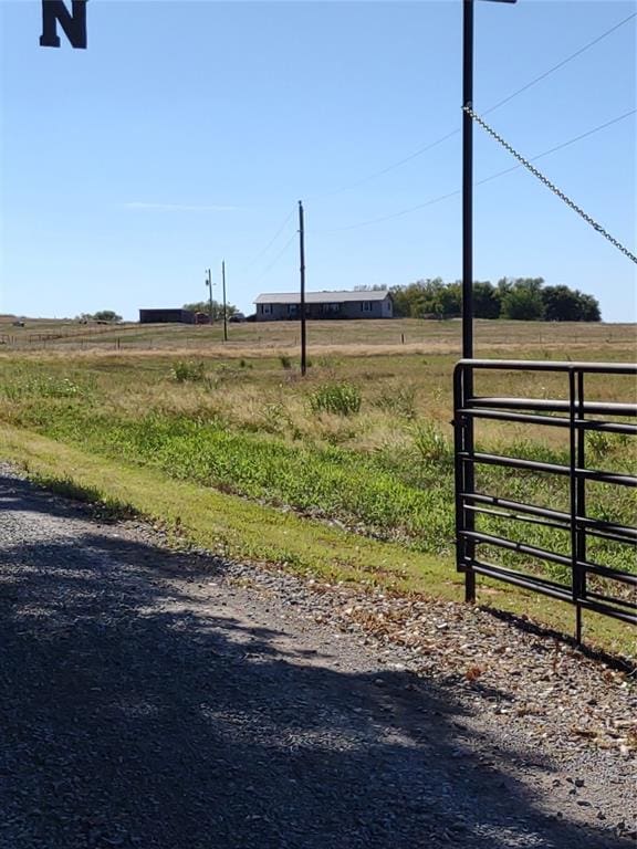 view of road featuring a rural view