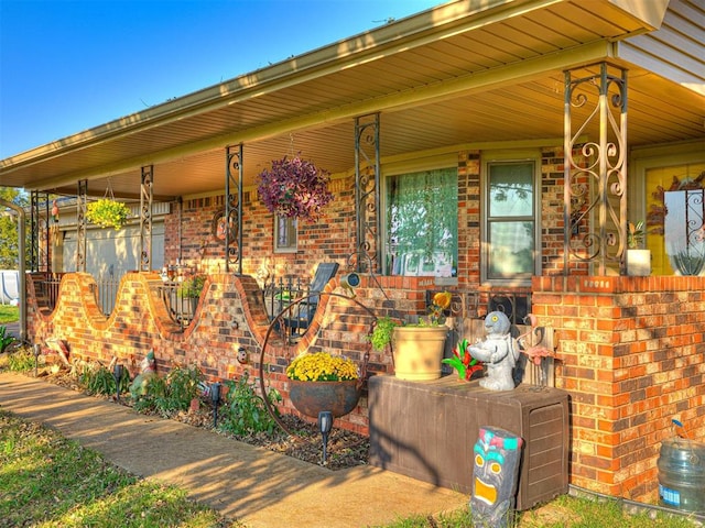 exterior space featuring covered porch