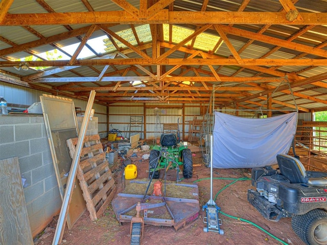 interior space with vaulted ceiling