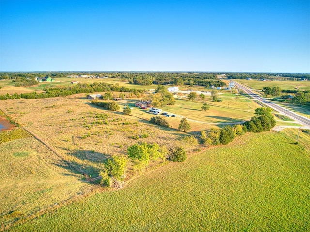 drone / aerial view featuring a rural view