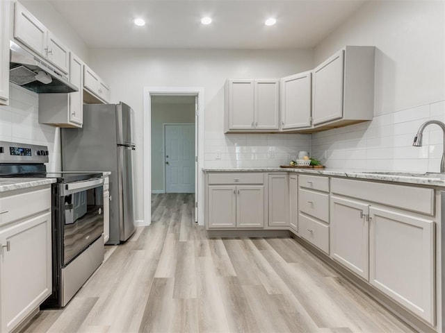 kitchen featuring sink, white cabinets, and appliances with stainless steel finishes