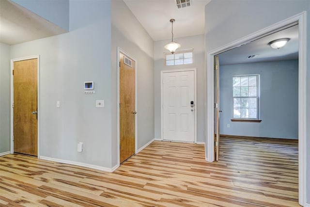 entryway featuring light wood-type flooring