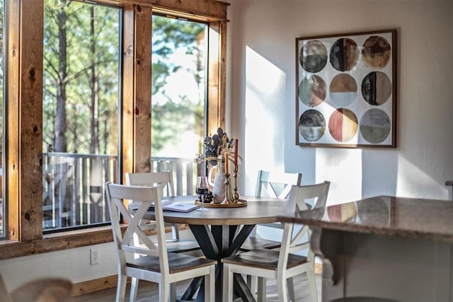 view of dining space