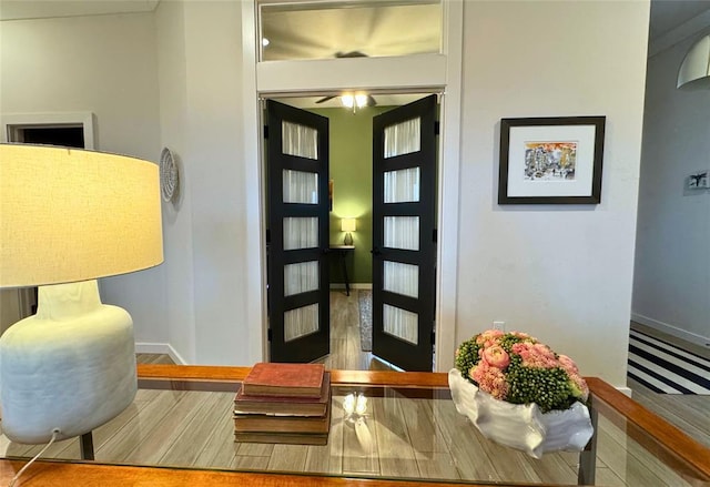 interior space featuring hardwood / wood-style floors