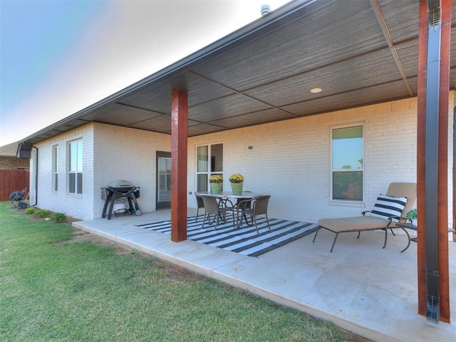 view of patio / terrace featuring grilling area