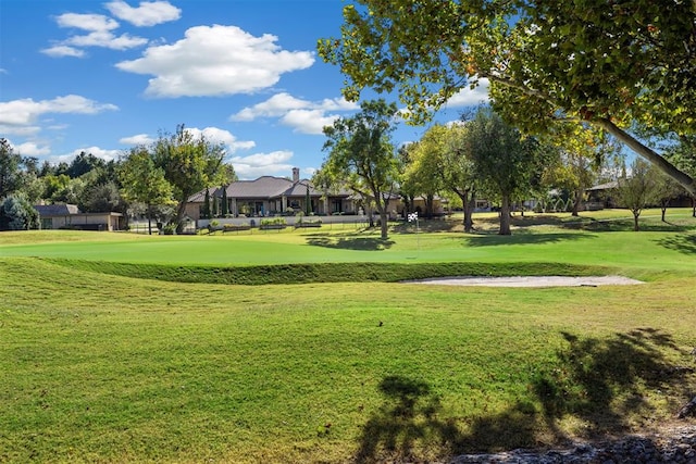 view of community with a lawn