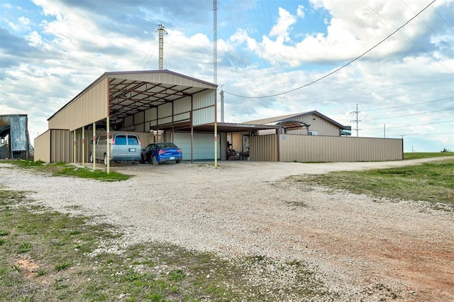 view of parking / parking lot