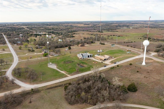 aerial view featuring a rural view