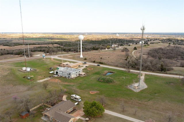 bird's eye view featuring a rural view